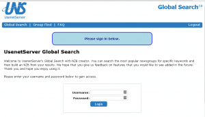 Usenetserver Global Search & NZB