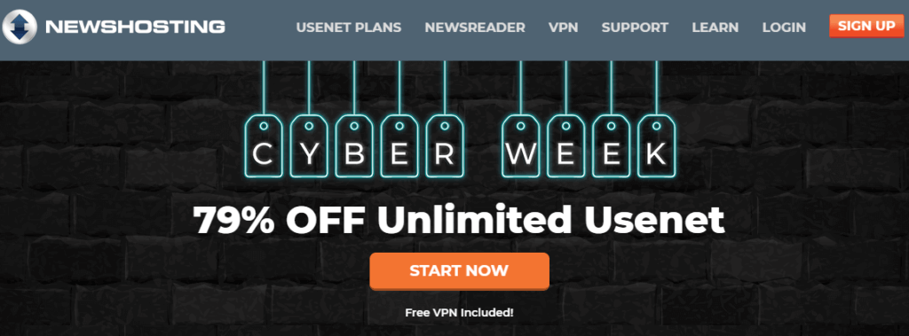 Usenet Black Friday Cyber Week